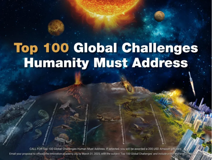 Call for Top 100 Global Challenges：请您提议人类面临的100大挑战