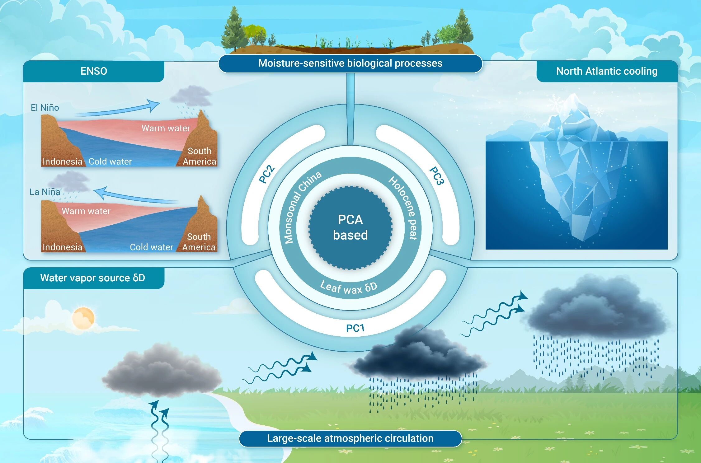 The Innovation Geoscience | “破译”中国季风区叶蜡单体氢同位素组成的“水文密码”